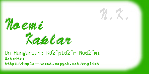 noemi kaplar business card